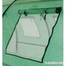 Ogrow Two Door Walk-In Tunnel Greenhouse With Ventilation Windows And Steel Frame - 15’ X 6’ X 6’ - White 563016353